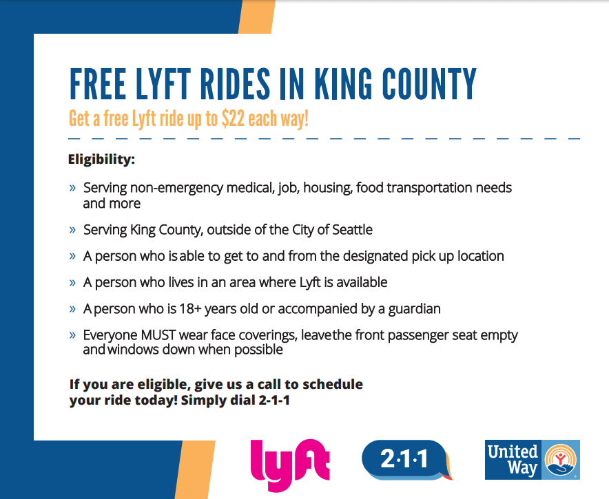 WaRecoveryHelp's tweet image. Let us give you a ride. Together with the United Way we are working to decrease barriers created by lack of transportation. Call 2-1-1 between 8am and 6pm to schedule your ride! #breakingbarriers