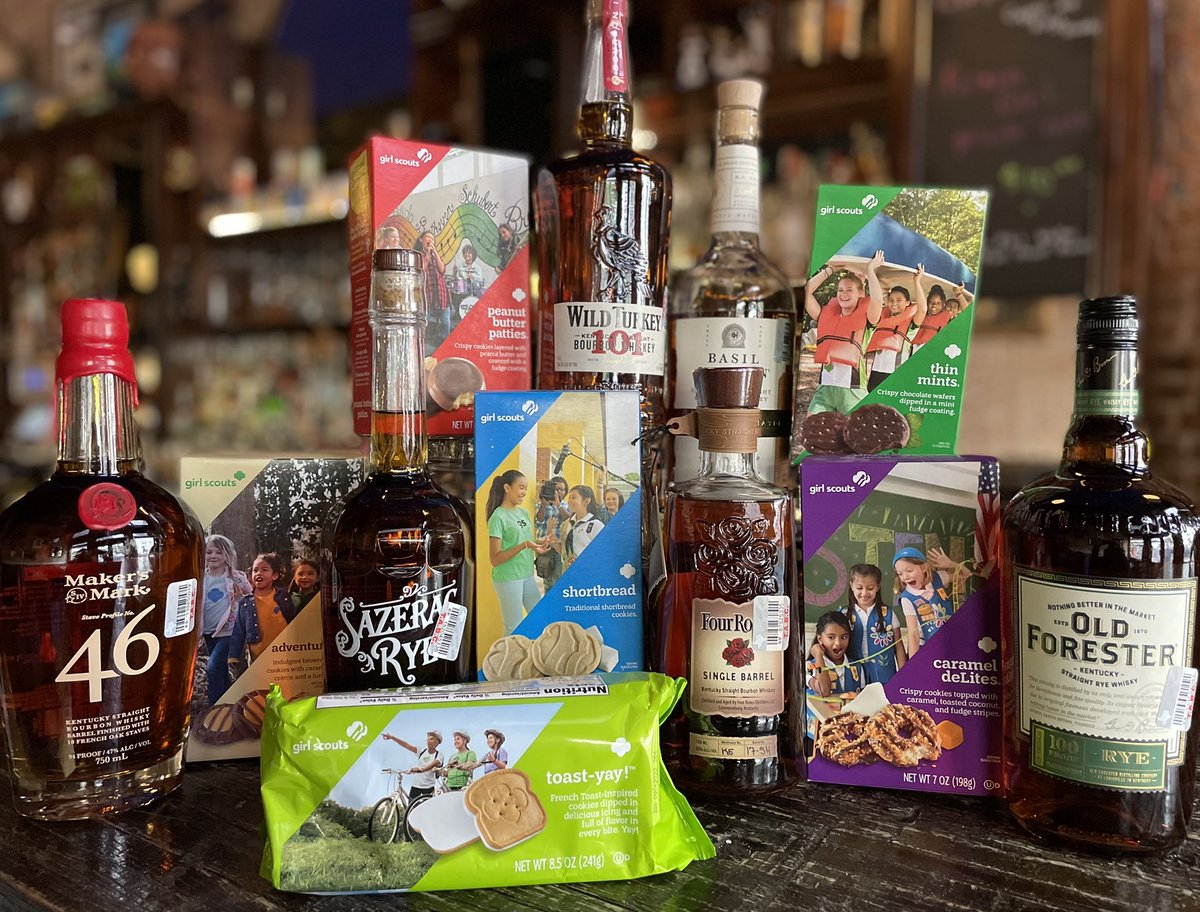 It’s that time of the season. Girl Scout cookies are back. We are pairing them with a bourbon or rye. Delicious!  #littledipperlovesyou #sweetandneat #girlscoutcookieseason