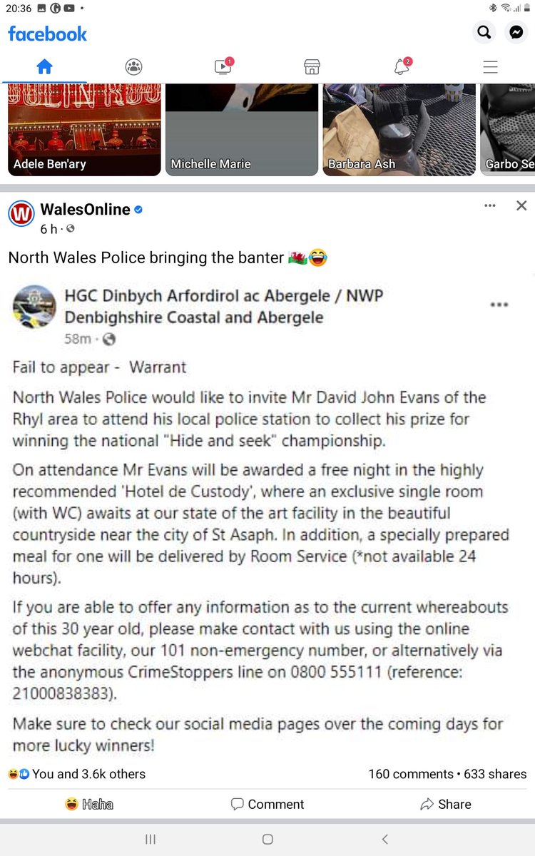 WarphobblerKaz's tweet photo. Time for some much needed humour, this from @NWPolice & much appreciated!
#HumourHelps https://t.co/X4owhazrTm
