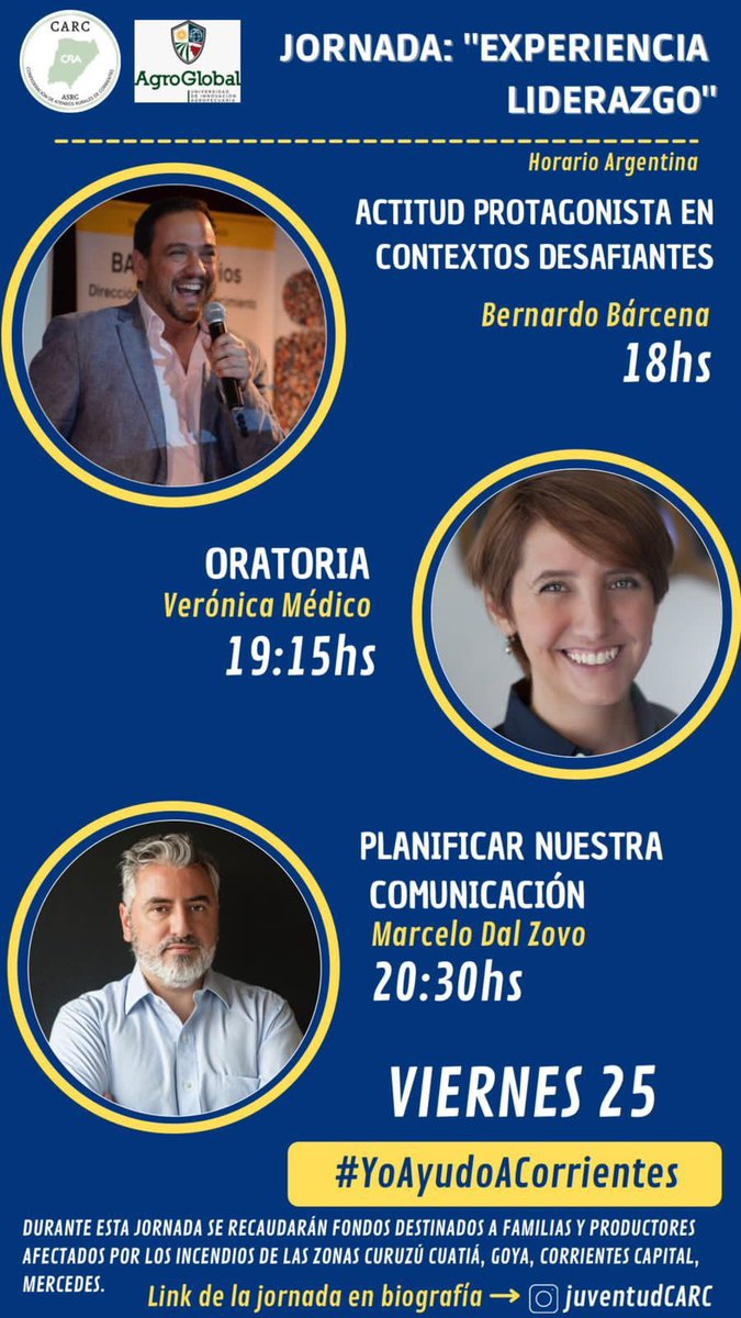 Ber_Barcena's tweet photo. ¿QUERÉS AYUDAR A CORRIENTES Y TAMBIÉN FORMARTE COMO LÍDER?
Te invito a un EVENTO DE LIDERAZGO gratuito en el que consolidaremos tu COMUNICACIÓN ESTRATÉGICA

Mañana viernes 18hs de Argentina. 
Inscribite acá
👇🏼
https://t.co/WkVsAcJ4H0
(Te llegará un mail con el link para ingresar) https://t.co/5Qxd1rv7fn