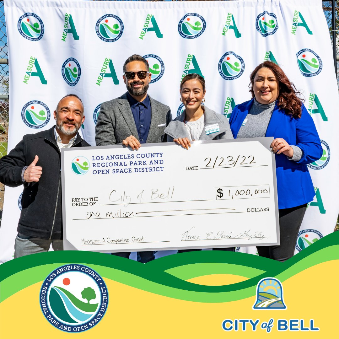 CityofBell's tweet photo. The City of Bell is proud to announce that it has been awarded $1,000,000 in LA County Regional Parks and Open Space District Measure A funds to acquire the lot located at 4773-4777 E Gage Ave., Bell, CA 90201 to build a future park!
(@RPOSD) https://t.co/DAy4UbDcYW