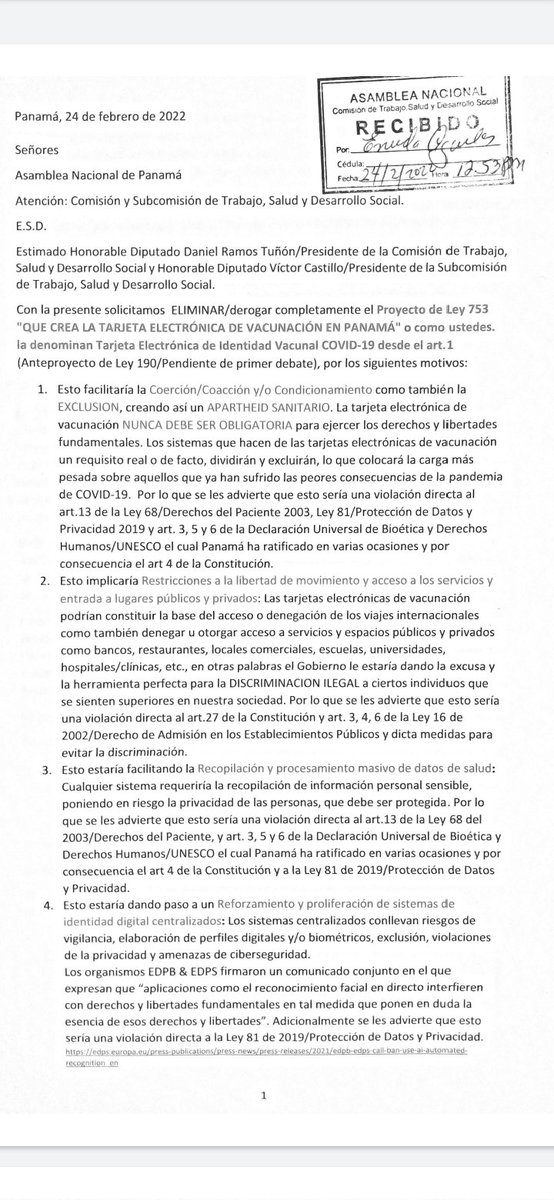 CandNiurka's tweet photo. Hoy 24/2/22 se ENTREGÓ a la Com. de Trabajo, Salud y Des. Soc de la @asambleapa la Solic. de Anulación del PL753 "q crea la Tarjeta Electr de Vacunación", en nombre de los 3,060 firmantes en la petición en https://t.co/1yPJmoc9pk. Favor seguir viralizando👇🏻https://t.co/tOJLbkSw8v https://t.co/RH5Oohq7Mc