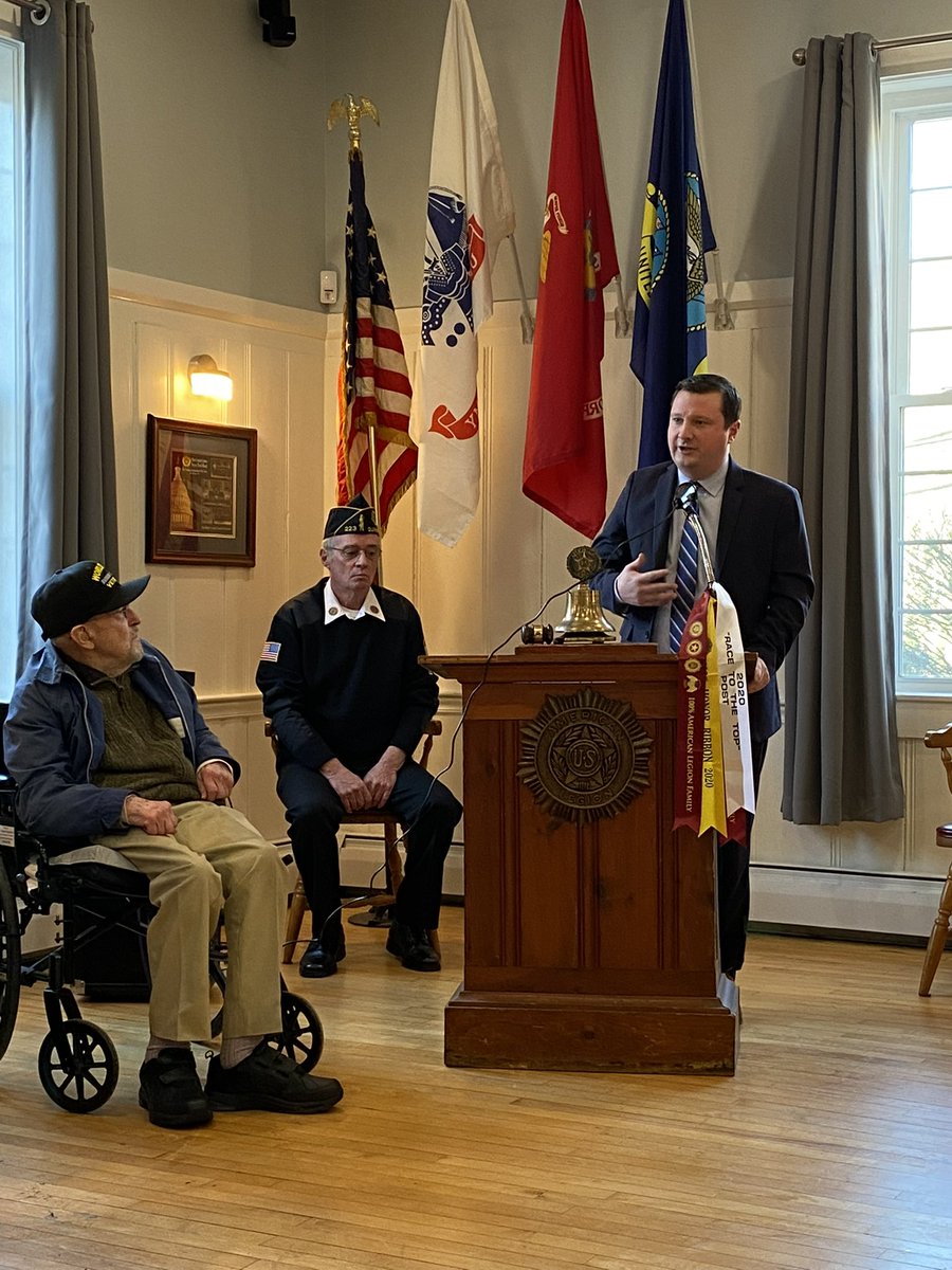 PatrickMOConnor's tweet photo. Happy 100th birthday to World War II veteran and Duxbury resident Willard Mills! Over the weekend, I joined Willard’s family and friends at the American Legion to help celebrate this incredible milestone and learn more about Willard’s life. https://t.co/9vvvRlRyBK