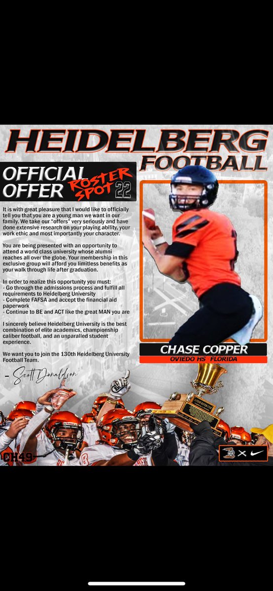 Thank you for the official roster spot offer. 🖤🧡⁦ @Maxwe11uk⁩