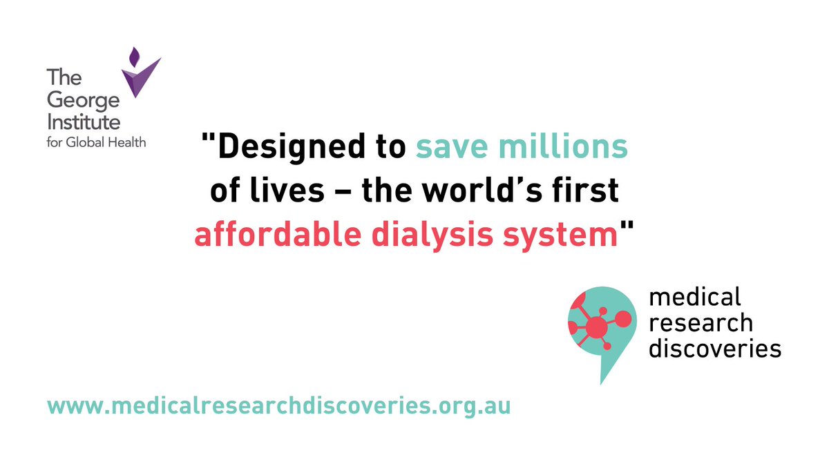 AAMRI (@aamri_aus) on Twitter photo Dialysis machines are $20-40k to buy & set up, even though they are an effective treatment for kidney failure for 60yrs. Now, thanks to amazing research from <a href="/georgeinstitute/">The George Institute for Global Health</a>, a $300 machine with low running costs is underway! medicalresearchdiscoveries.org.au/stories/design… #medicalresearchdiscoveries Dialysis machines are $20-40k to buy & set up, even though they are an effective treatment for kidney failure for 60yrs. Now, thanks to amazing research from <a href="/georgeinstitute/">The George Institute for Global Health</a>, a $300 machine with low running costs is underway! medicalresearchdiscoveries.org.au/stories/design… #medicalresearchdiscoveries