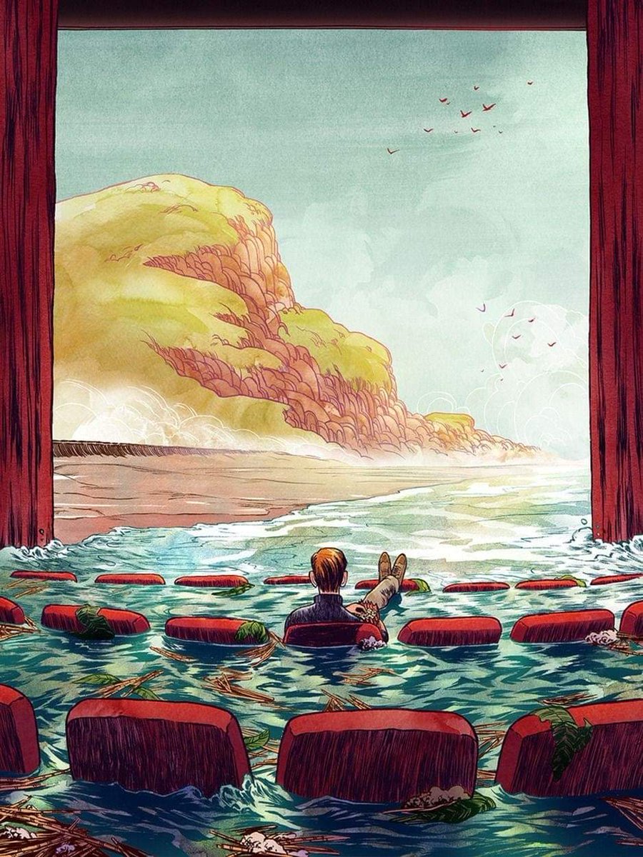 عندما اغرق في خيالاتي واحلامي اصبح وكأني في سينما 4DX ثم اكتشف اني كنت فقط احلم .. 
Zaki elsaid 25/2/2022