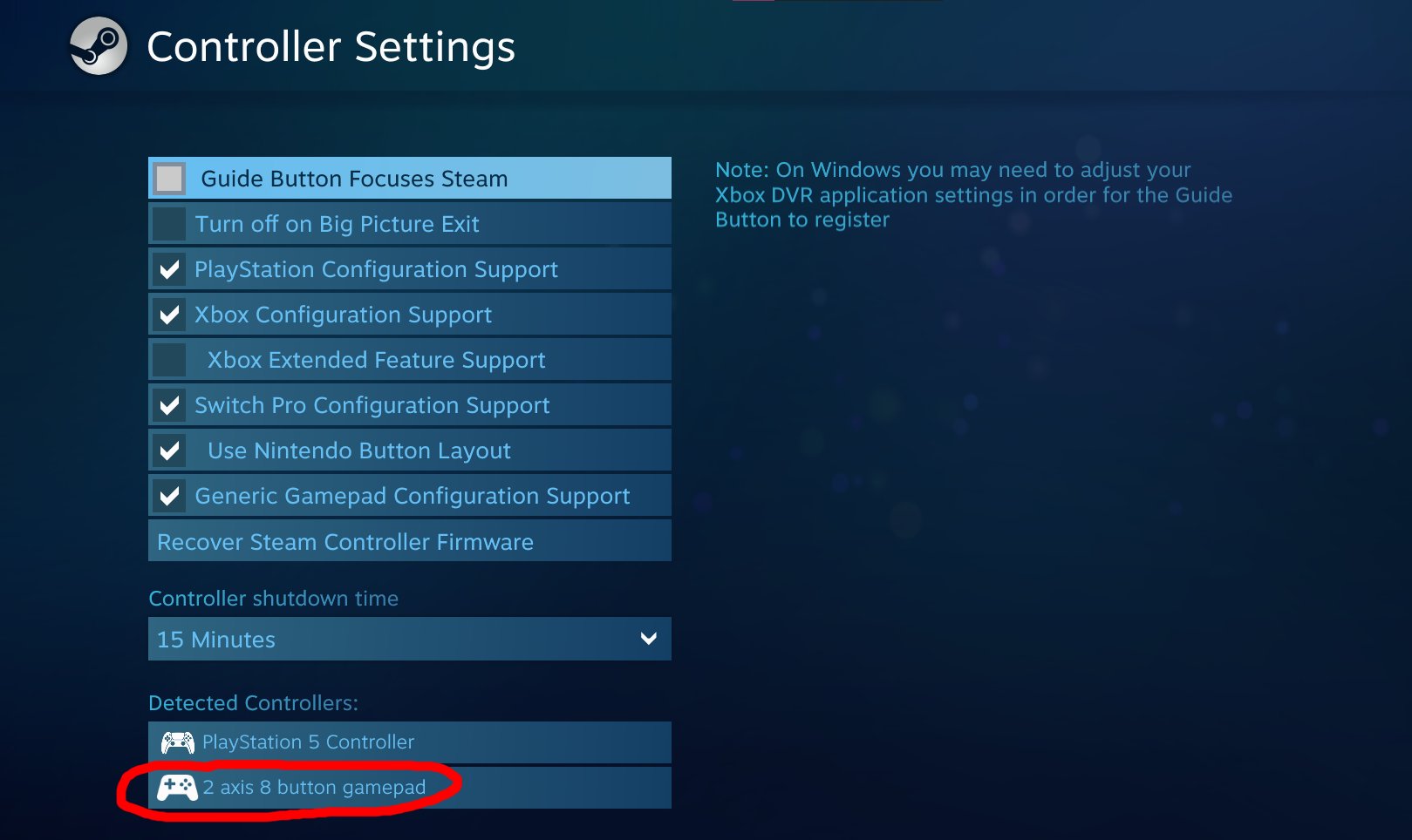 Scoot on Twitter: "Elden Ring players, if your controller won't work (like  me for the past hour), it may be defaulting to a controller that doesn't  exist. Try disabling a "HID-compliant game
