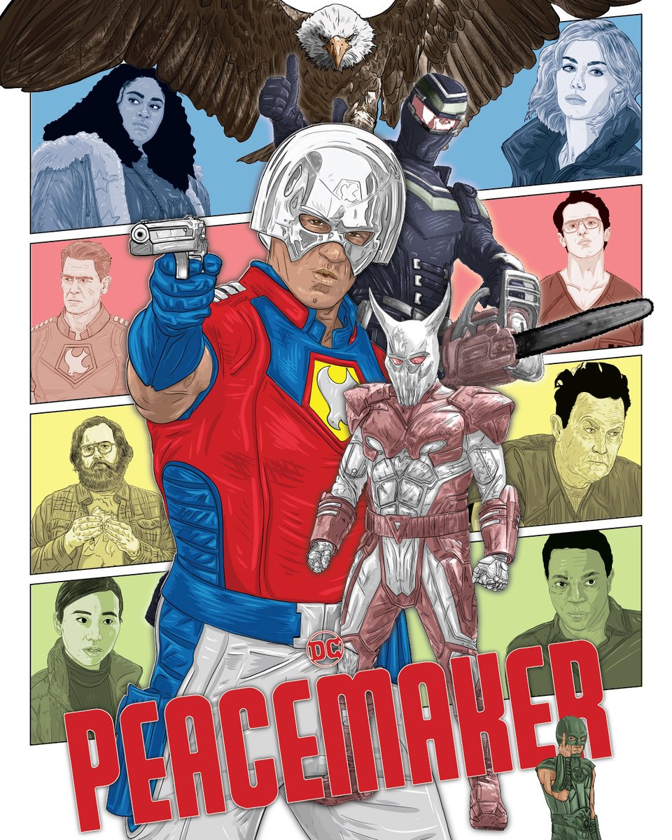 Episode 290 comes in peace... no matter how much violence is necessary to achieve it. Marc and Tim watched @JamesGunn's @hbomax series '@DCpeacemaker'.

Art by @M_Ouellette!

Find us on @Google, @ApplePodcasts, @Stitcher, and @spotifypodcasts!

#Peacemaker #PeacemakerParty #Eagly