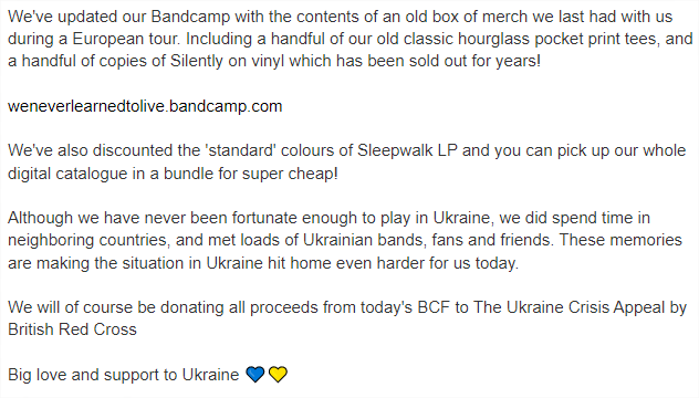 WNLTL's tweet image. weneverlearnedtolive.bandcamp.com 💙💛