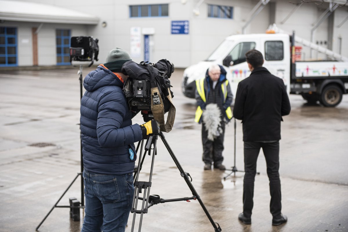 Great day yesterday filming with <a href="/ITVborder/">ITV News Border</a> &amp; talking to <a href="/BBC_Cumbria/">BBC Cumbria</a> about our project with @Fixit4Eden, who have been keeping the Business Parks nice &amp; tidy.  A special shout out to <a href="/mkmbs/">MKM Building Supplies</a> who came out and gave the guys from <a href="/4EDENcumbria/">4EDEN</a> hot drinks while they worked