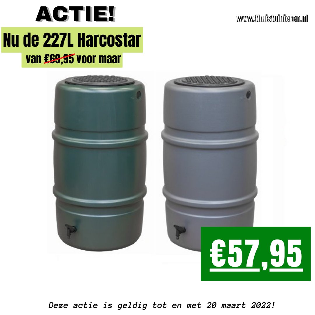 Het wordt mooi weer buiten, de perfecte timing voor een lente actie!
Nu, de 227L Harcostar voor maar liefst €57,95!

De actie loopt tot 20 maart 2022, dus kijk gauw en mis het niet!

thuistuinieren.nl/regentonnen/aa…

#regenton #regentonnen #korting #wateropvang #gratis #lenteactie #groen
