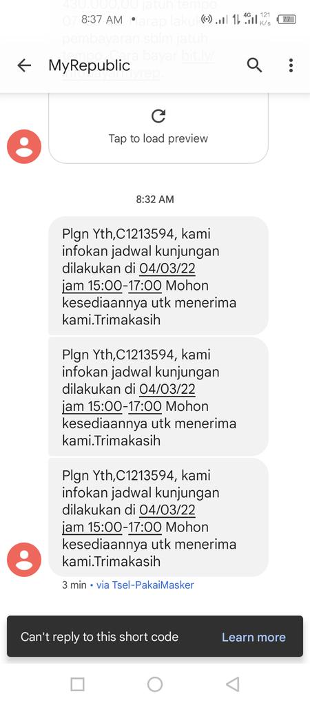bfshopingstore's tweet photo. @MyRepublicID, Halo team admin..minta tolong di FU ke Teknisi terkait..schedule hari ini tak kunjung datang..kenapa ya?? https://t.co/drbk5WnUtS