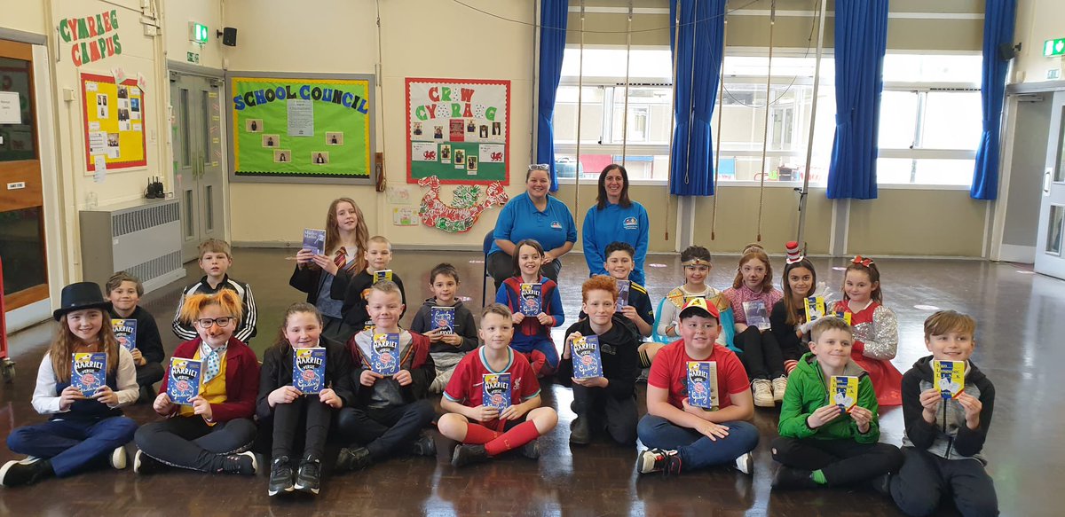 BrynGarthSchool's tweet photo. We were super duper lucky to have members of Chloe and Sophie’s Special Ears Fund visit yesterday. An amazing charity that raises deaf awareness; every child left school on World Book Day with a book featuring a character with a hearing impairment. #cssef https://t.co/BKFqaH6FiJ