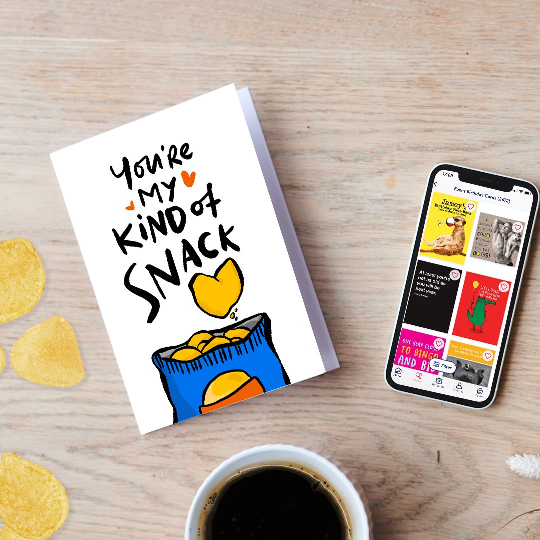 When snacking is your hobby🙌 Hello to the fellow snackers out there and happy National Snack Day (yes, it is a real day). 🔎 Find this card on our app skc253