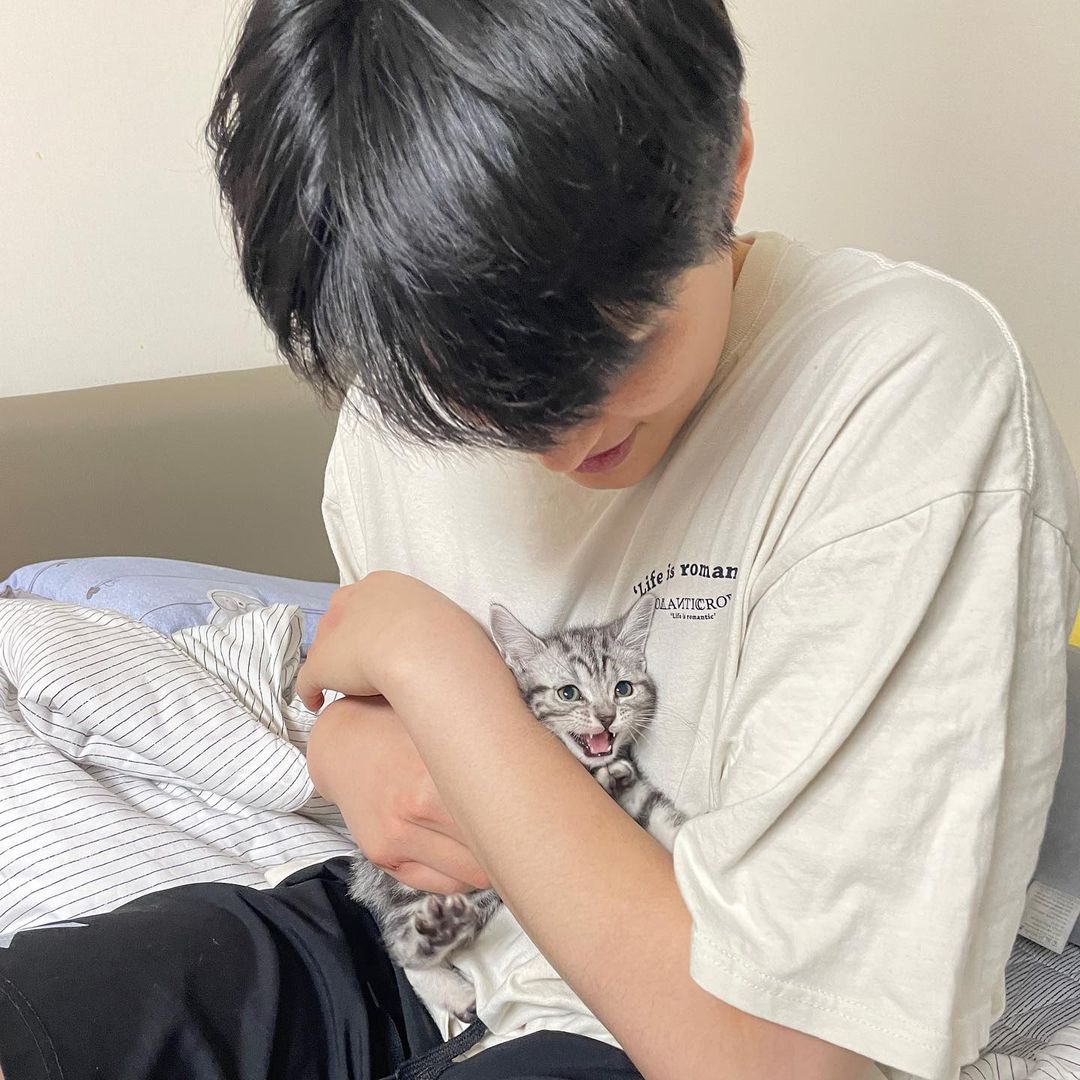danziS2who's tweet photo. 김희진+고양이 이 극락조합뭔데……… 😇 https://t.co/YwxhovO9fy