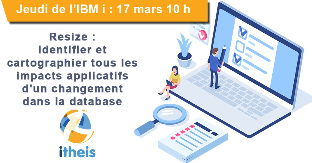 itheis_IBMi's tweet image. Jeudi de l’#IBMi le 17 mars à 10 - Identifier et cartographier les impacts applicatifs d’un changement dans la database.
@PhBourgeoisIBM présentera les dernières nouveautés #DB2 et @TLabrunie la fonctionnalité Resize de X Analysis . s&apos;inscrire👉: bit.ly/3FISLoK