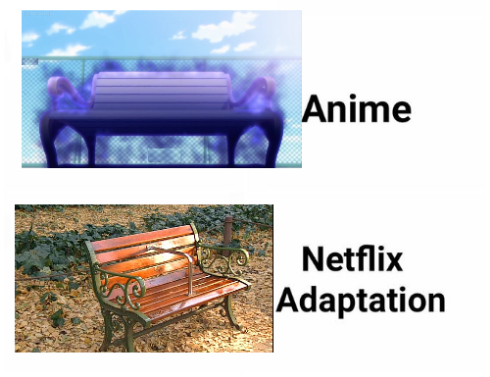 Anime, Girl, bench, Park