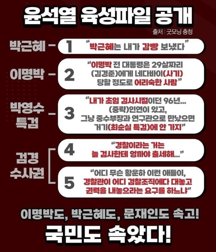 윤석열 녹취록 요약