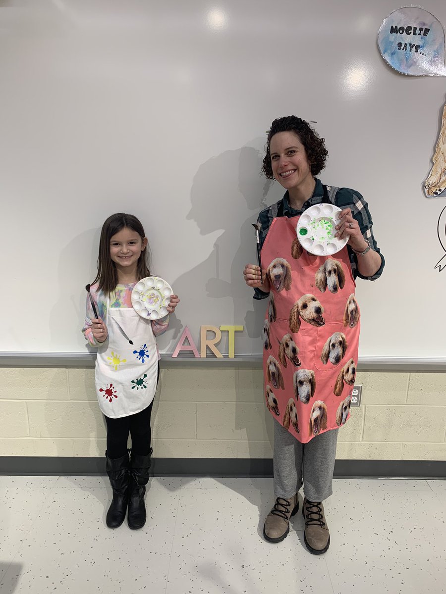 kthomas_artroom's tweet photo. Dress as a career at Lehigh yesterday - so much fun seeing the students and staff dress up! Taylor and I were both artists/art teachers! @LehighElemNASD https://t.co/3ew8SjVqyd