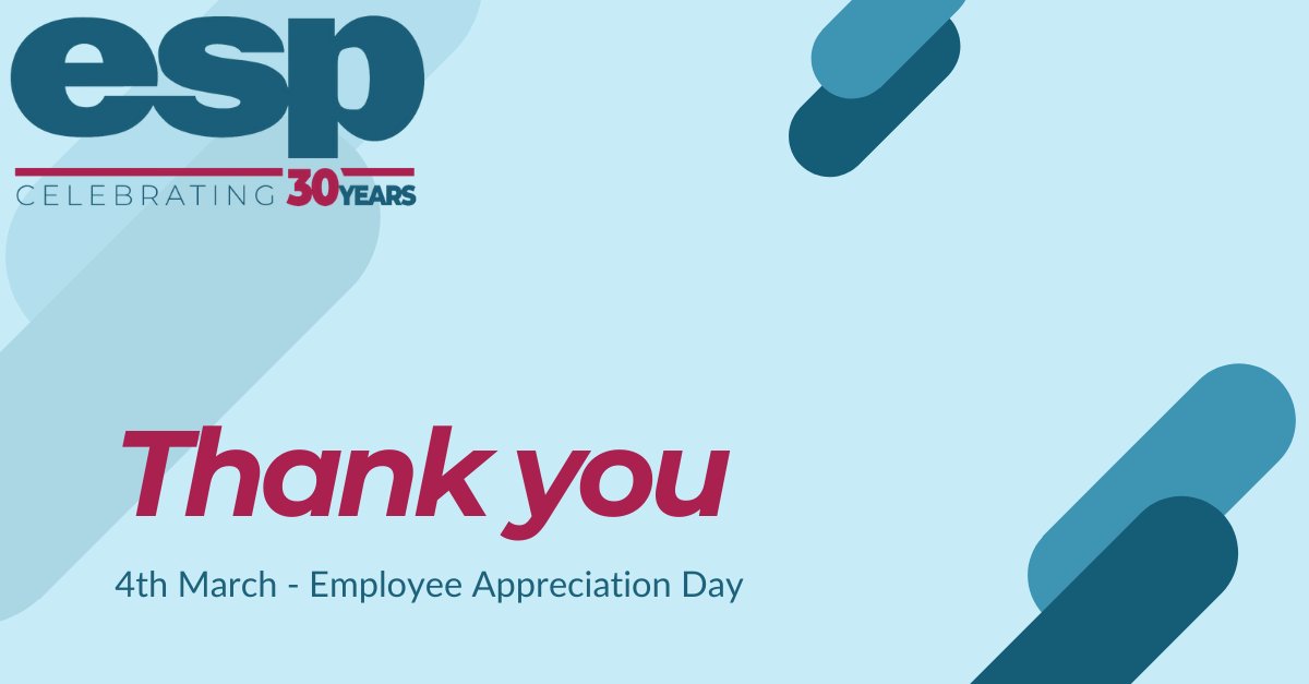globalesp's tweet photo. This year we will be celebrating our 30th year in business.
As we reflect on our journey leading us to this point, we would like to recognise the hard work and dedication of our team over the years.
Thank you to our ESP community!
#espcommunity #espglobalservices https://t.co/WAagLpjLrB