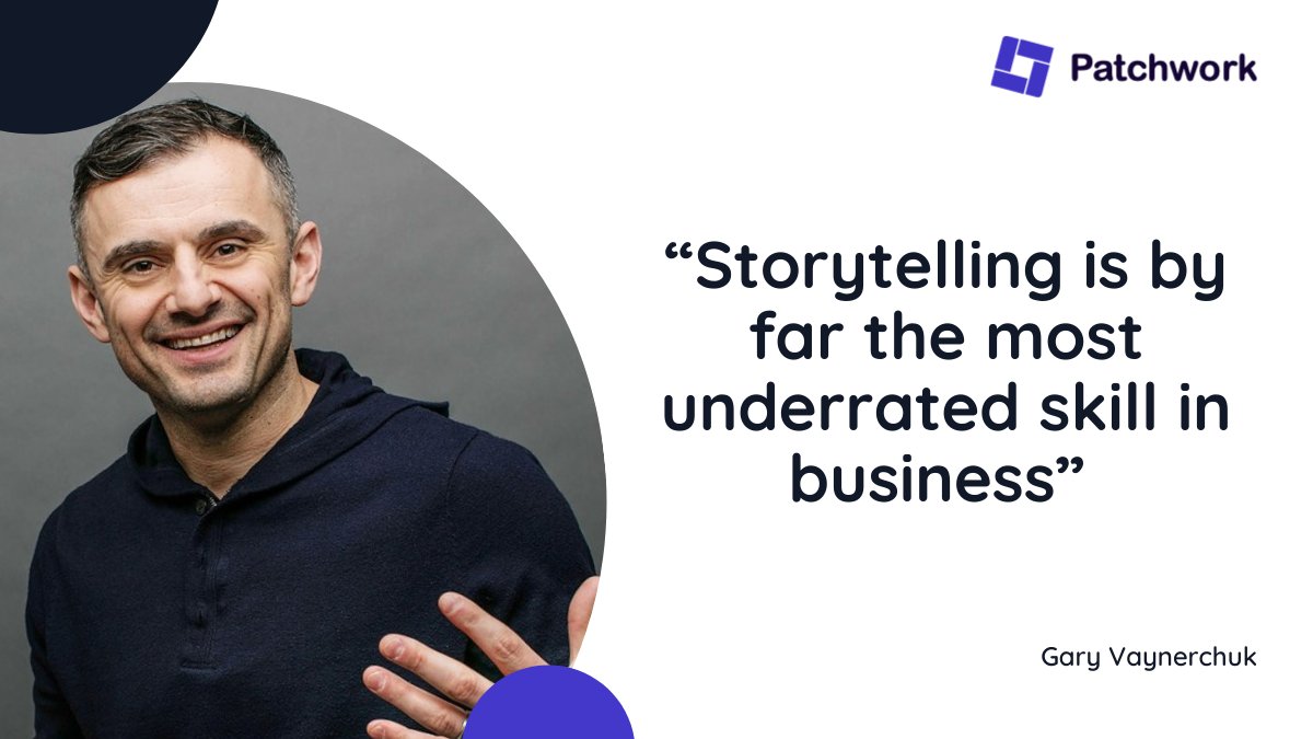 trypatchwork's tweet image. We love this quote from @garyvee 

"Storytelling is by far the most underrated skill in business"

#Storytelling #TechForGood #garyvee