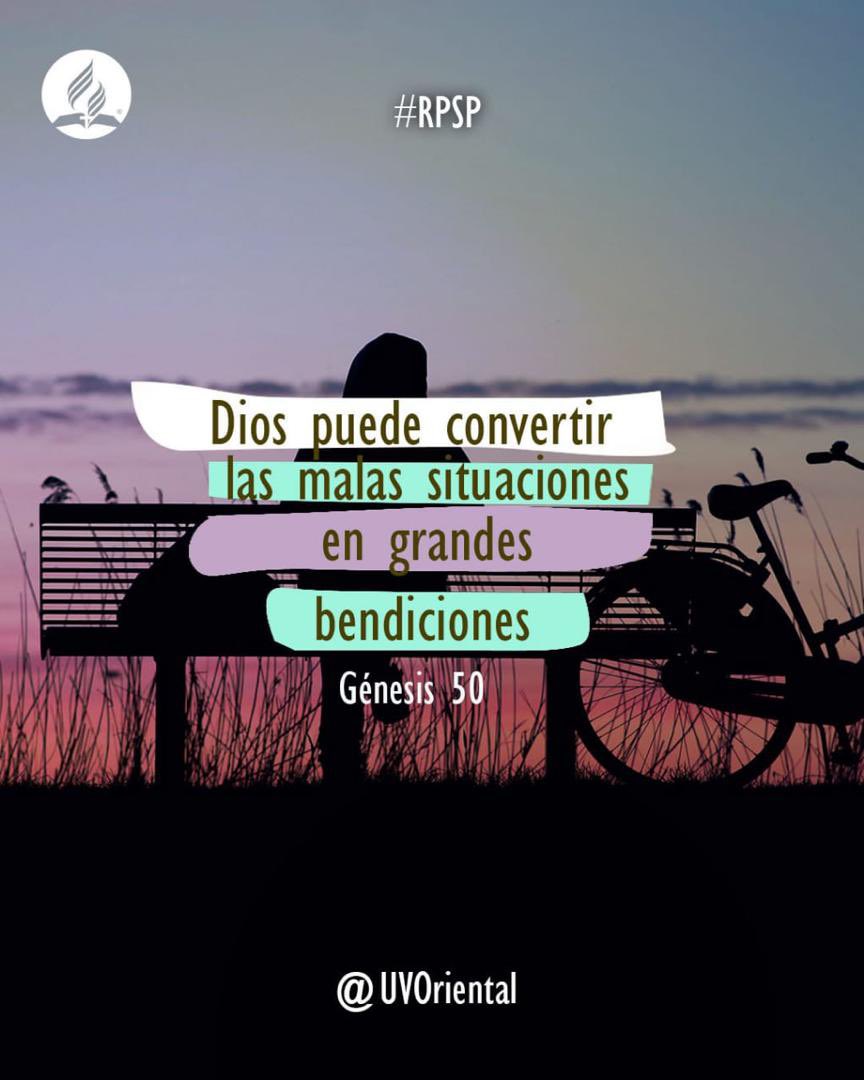 Uno de los atributos más extraordinarios de Dios es su capacidad de cambiar las circunstancias malas y difíciles en situaciones buenas y positivas 😭➡️🙂😃

¡Así lo hizo en la vida de José! Y lo puede hacer🙏🏼

 #iasd #rpsp #UVOriental #MiBibliaDice #AdventistasDIA