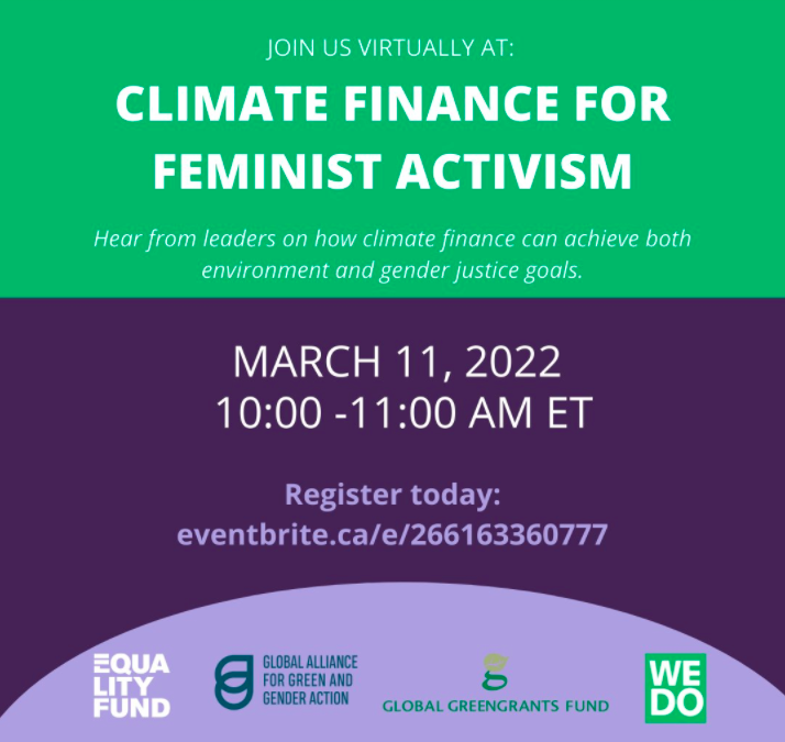 GAGGA_Alliance's tweet photo. How can climate finance achieve both environmental AND gender equality goals? Find out and join us at this virtual event w/ @equality_fund @WEDO_worldwide &amp; @GreengrantsFund. 

RSVP here: https://t.co/BxTT6nbir0 https://t.co/BKZqXZPnyJ