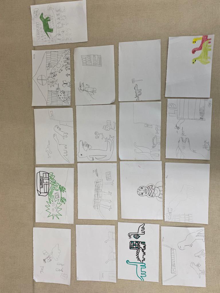 HISchoolLibrary's tweet image. … and in Assembly we looked at books which have been translated into English and everyone drew a sentence to see how the same story can be told many different ways (thanks @carlemuseum for the idea!). Then I read Leilong The Library Bus. 🌍📘☀️Thank you @WorldBookDayUK!