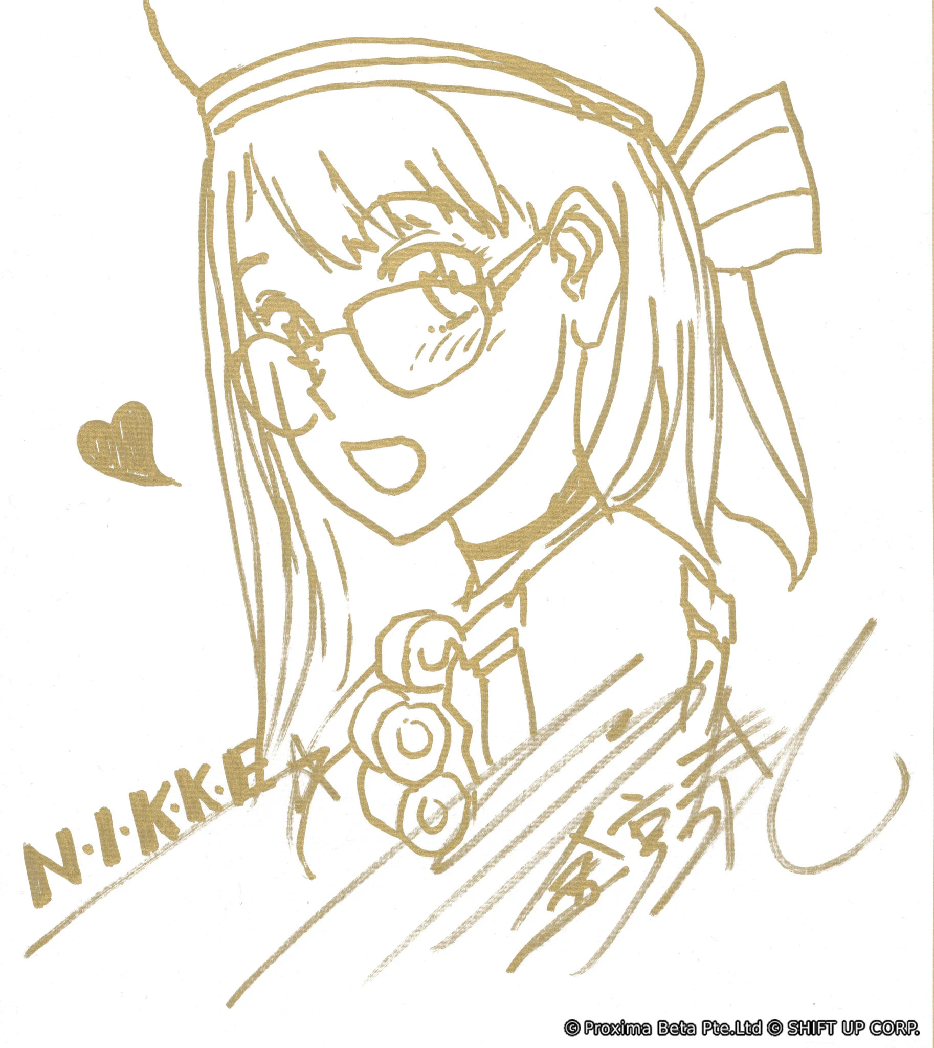 NIKKE メガニケ 社長「キム・ヒョンテ」の直筆 サイン色紙 公式】勝利の女神：NIKKE på X: 