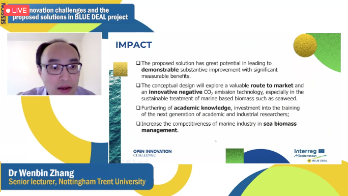 bluedeal_med's tweet photo. #HappeningNow #BDCapLab
🗣️Wenbin Zhang from Nottingham Trent University present a solution to provide highly efficient and sustainable rout to treat seaweed on-site applying advanced gasification technology
#bluegrowthcommunity https://t.co/oApoogHeFA