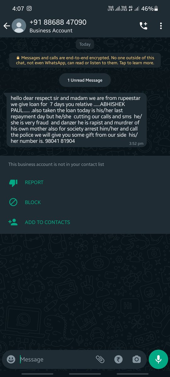 dawndobayosh's tweet photo. @KolkataPolice I have been getting messages like this for the last few days. I have no relative named Abishek Paul. And this seems to be a scam. Everytime I am reporting the number, they are finding other ways to contact me. I feel very scared. Please help me out. https://t.co/kfdIQANCky