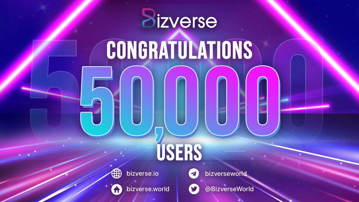 🎉WELCOME THE 50,000 USERS🎉

💥At 6:05 UTC on March 4th, 2022 Bizverse community is very excited to welcome the 50,000 users after one week of launching Bizverse World Beta Version.
 
#BIVEtoken #BizverseCity #SocialFi #MetaverseforBusiness #bizverseworld #Gamefi #DigitalTwin