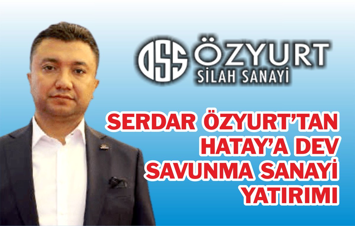 hataykent's tweet photo. HATAY'A STRATEJİK SAVUNMA SANAYİ YATIRIMI

Özyurt Silah Sanayi Yönetim Kurulu Başkanı Serdar Özyurt 50 milyon dolarlık bir yatırıma imza atıyor. Hatay'da 88 dönümlük arazi üzerine kurulacak fabrikada bin personel istihdamı edilecek.
https://t.co/vALadoTk2G https://t.co/xHpkLQaQvg