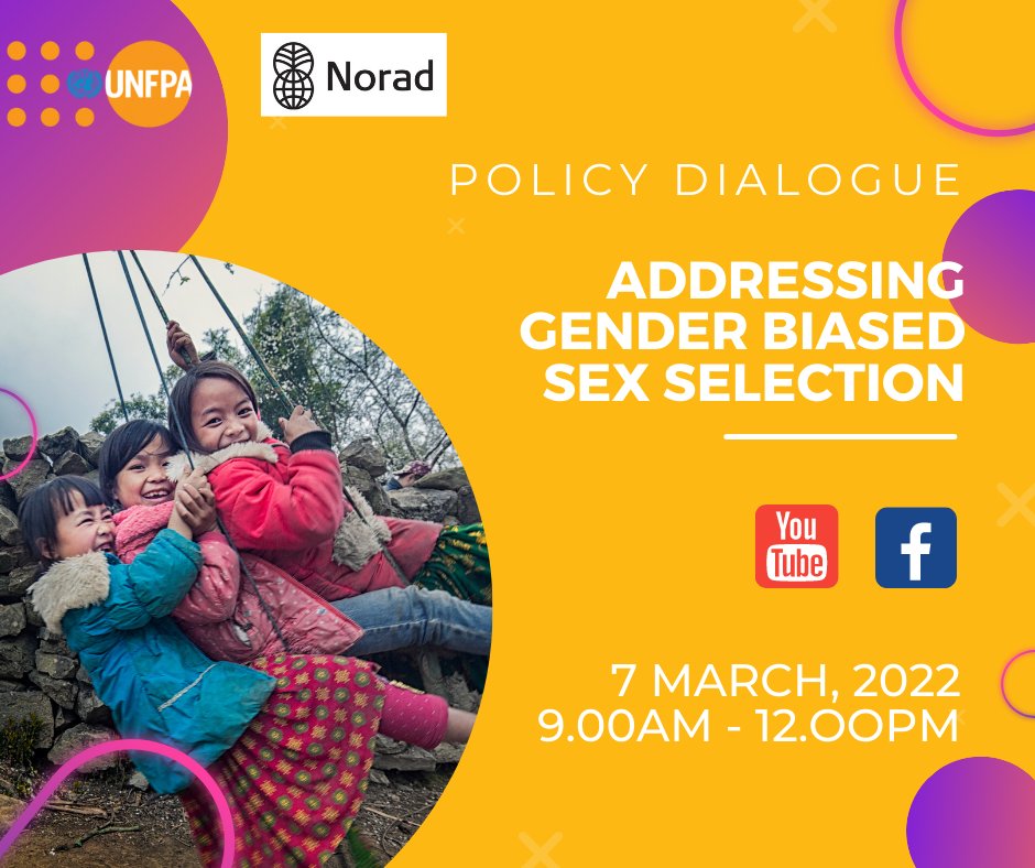 unfpa_vietnam's tweet photo. 45,900 girls are not born every year in #Vietnam because they were found to be a girl. Stay tuned for the policy dialogue &amp; discussion between #UNFPA, Norwegian Ambassador, Ministry of Health, Gov agencies &amp; CSO on 7 Mar, from 9am to 12pm. Livestream link: https://t.co/692woRMeWx https://t.co/5LZzd7hPss
