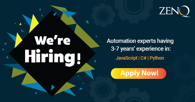 ZenQInc's tweet photo. Are you an automation expert and want to join a fast-growing organization, providing an excellent work environment, great career opportunities, and the list of benefits just goes on…
ZenQ is hiring, and here is your chance to work with us - https://t.co/BZj5x5R9dR https://t.co/LO7R10J3T6