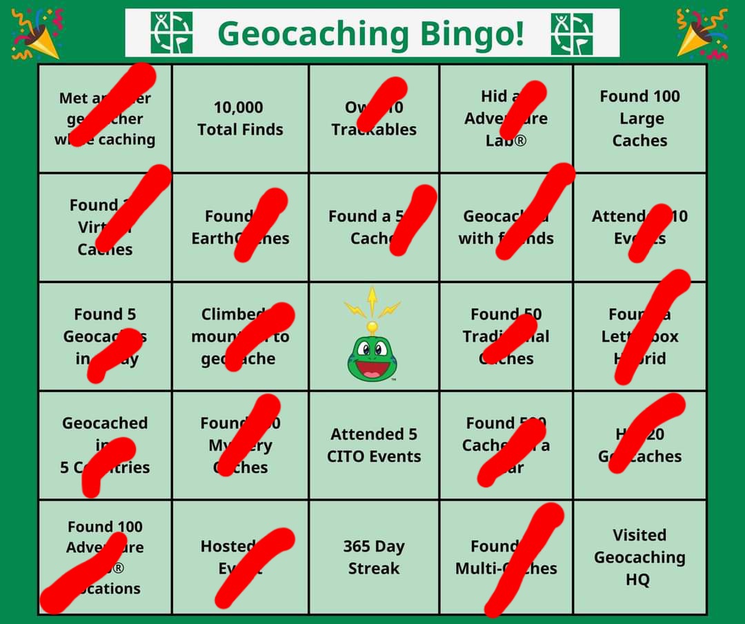 GeoPodNorge's tweet photo. Geocache bingo! Whats yours like? #gogeocaching https://t.co/NAswBhSbUf