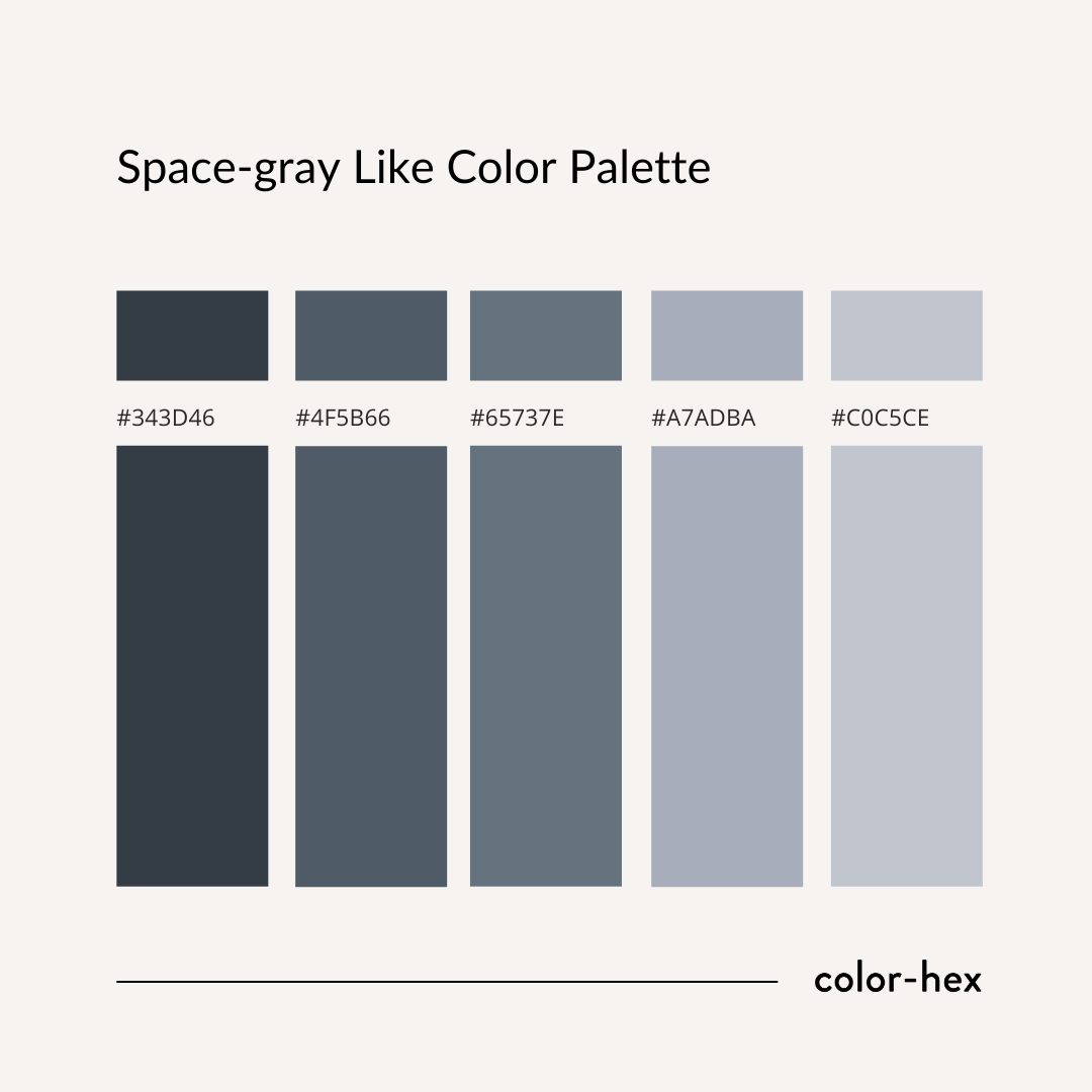 space-gray like Color Palette