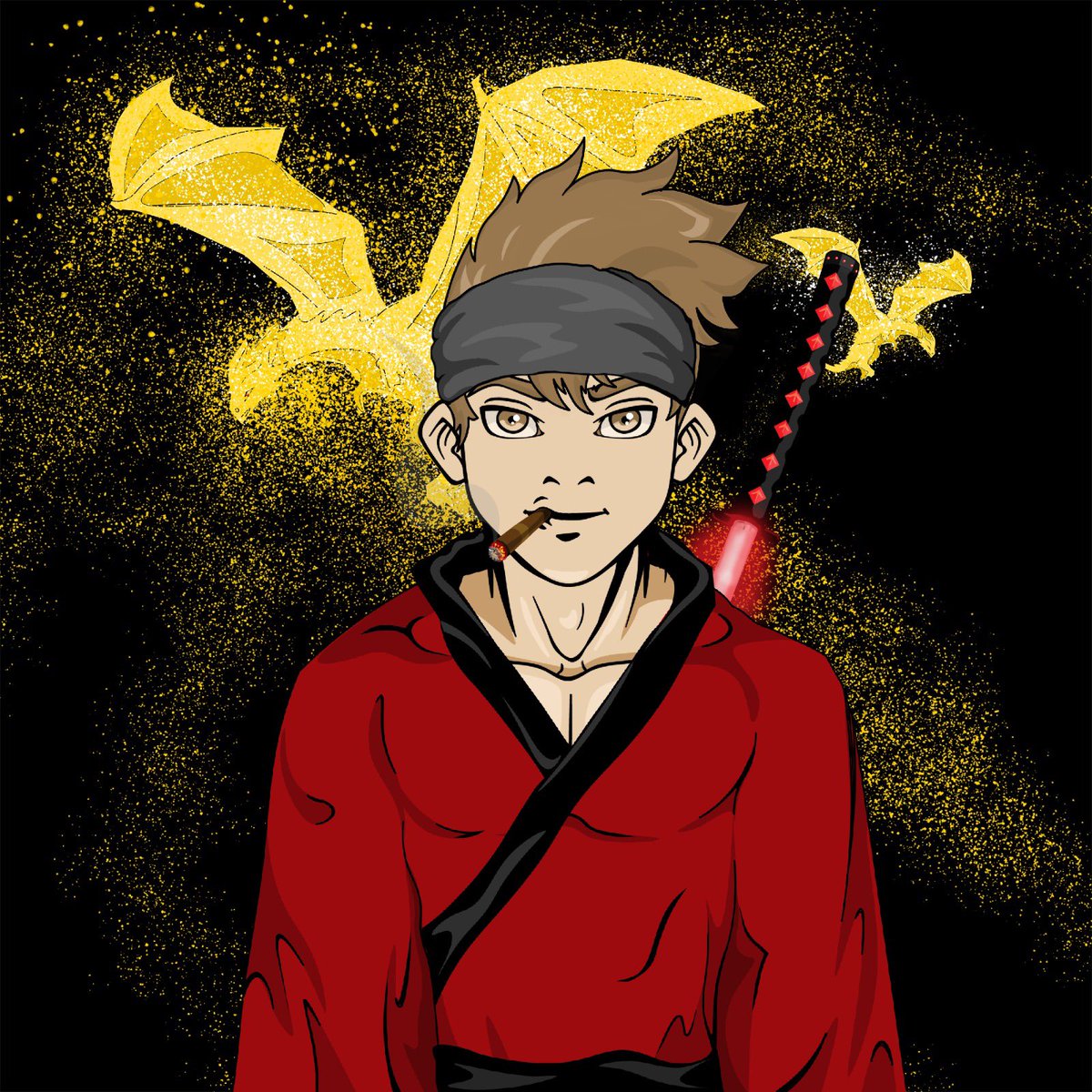One of our legendary backgrounds, the golden dragon 🐉🥷

#badassninjas 7777 unique and hand drawn NFT's
join our discord ⚔️ (link in bio)

#animenft #nftcollection #ethnft #badassninjas #presale #animeart #nfts #nftcommunity