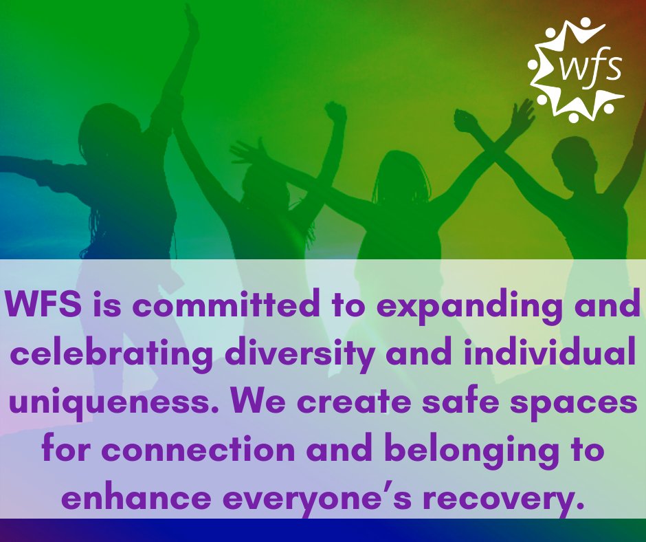 WFS4C's tweet photo. WFS is committed to expanding and celebrating diversity and individual uniqueness. We create safe spaces for connection and belonging to enhance everyone’s recovery.
#WFS #NewLifeProgram #WomenForSobriety #wecovery #equity #recovery #wfslevels #wfsrecovery #wfsconnection https://t.co/1FZnD9hP5c