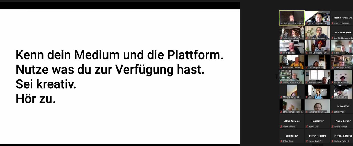 Zum Auftakt der #ITTRENDS #Beratertage zur digitalen Sichtbarkeit folgten über 50 Teilnehmer den anregenden Expertenbeiträgen. Heute, am 4.3., sowie am 7.3. sind noch einzelne kostenlose Beratungsslots bei diesen Experten buchbar: xing.com/events/digital….