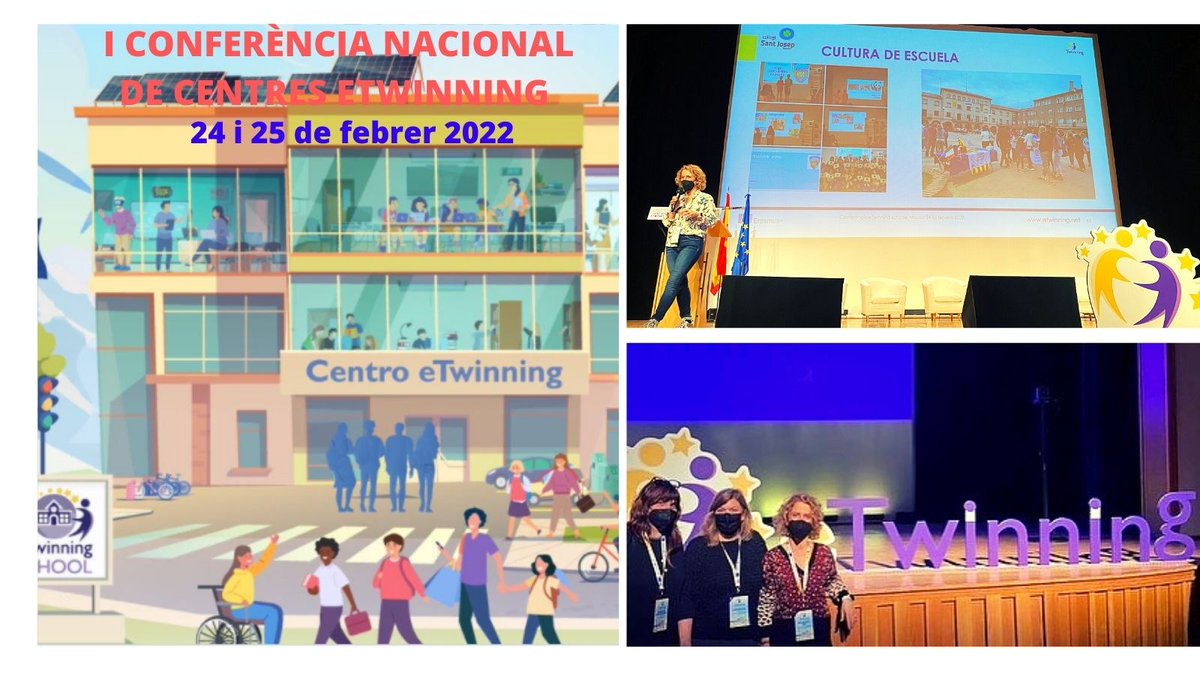 📢📢Moltes gràcies a tots i totes representants de Catalunya a la I Conferència Nacional de Centres <a href="/eTwinning_es/">eTwinning España</a>. Molt interessant la ponència de <a href="/fvendrel/">finavendrell</a> sobre el treball cooperatiu i sinergia entre centres eTwinning des de <a href="/santjosepnavas/">col.legi sant josep</a>.  👇👇projectes.xtec.cat/internacional/…