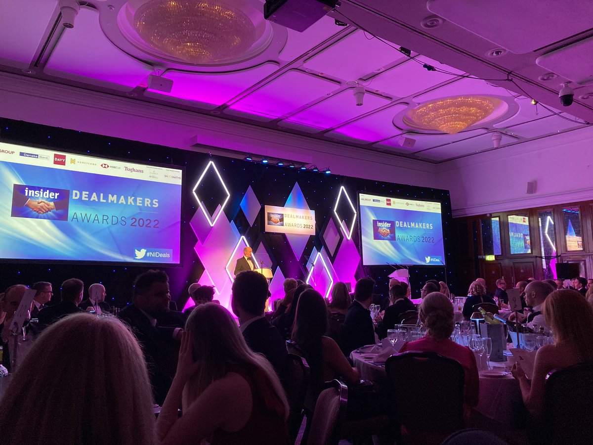 It was great to attend the <a href="/insiderireland/">Insider</a> Dealmakers Awards last night <a href="/europahotel/">Europa Hotel Belfast</a> with the <a href="/DMcDSols/">Davidson McDonnell</a> team. A welcome return to in person events! #NIDeals #corporatelaw