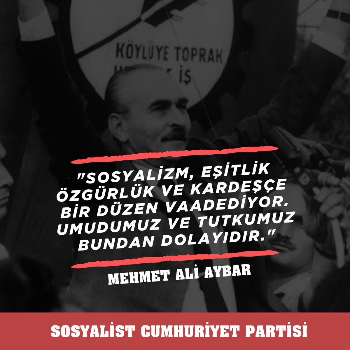 "Sosyalizm, eşitlik özgürlük ve kardeşçe bir düzen vadediyor. Umudumuz ve tutkumuz bundan dolayıdır."
#TeslimOlma