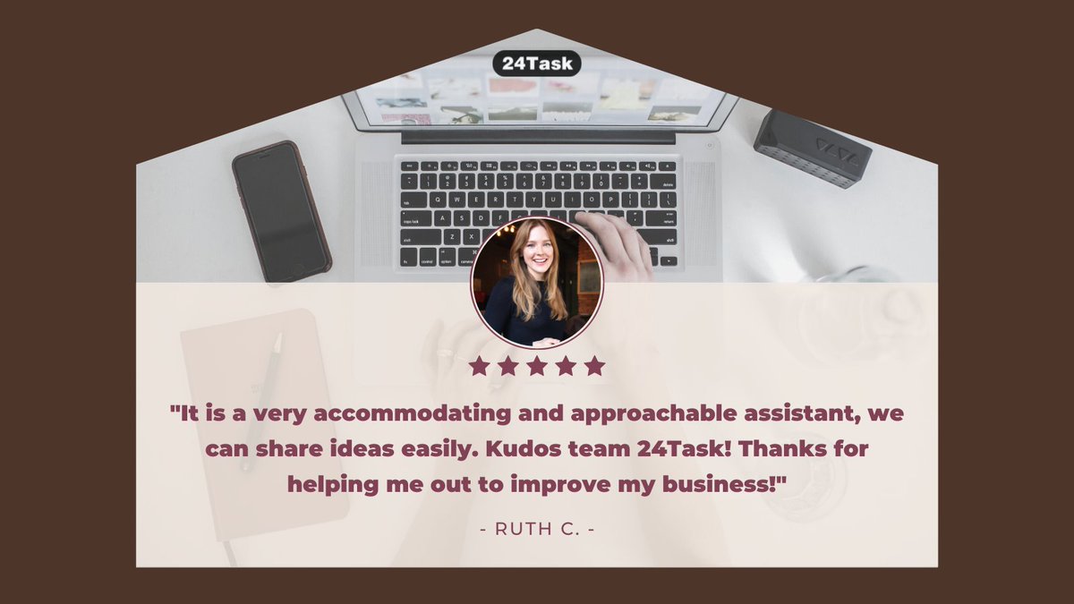 samdaniels2019's tweet photo. A great review from Ruth C.

The Virtual Assistant they've matched with me and my business is indeed a match.

Thank your Ruth for sharing your experience.

24task - We Match, You Choose

#24task #clientreview #TGIF https://t.co/VGH3e3BUCg