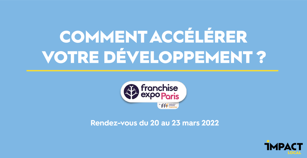 [#SaveTheDate] 
Enseignes, retrouvons-nous à l'occasion de <a href="/Franchise_Expo/">Franchise Expo Paris</a> et échangeons sur vos projets de #développement ! 
📅 Du 20 au 23 mars 2022
📍 Pour un RDV avec nous, réservez ici : hubs.ly/Q01591Ys0
 
#financement #franchise #entrepreneuriat #FranchiseExpo