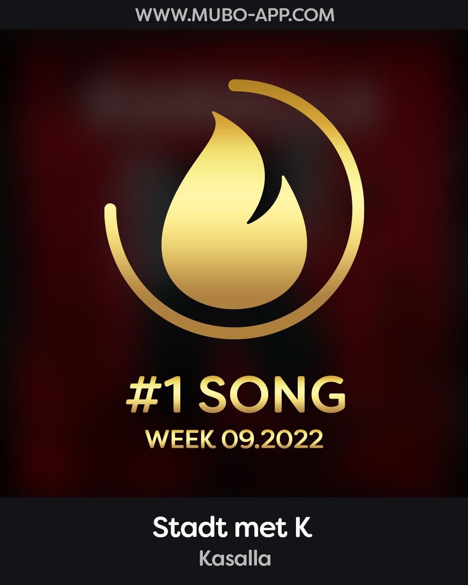 muboapp's tweet photo. Most voted song in week 9 is Stadt met K. Congratulations to Kasalla.

#mubo #mubocharts #music #charts #party #musicbox #welovemusically #app #ios #android https://t.co/BiHbymyRET