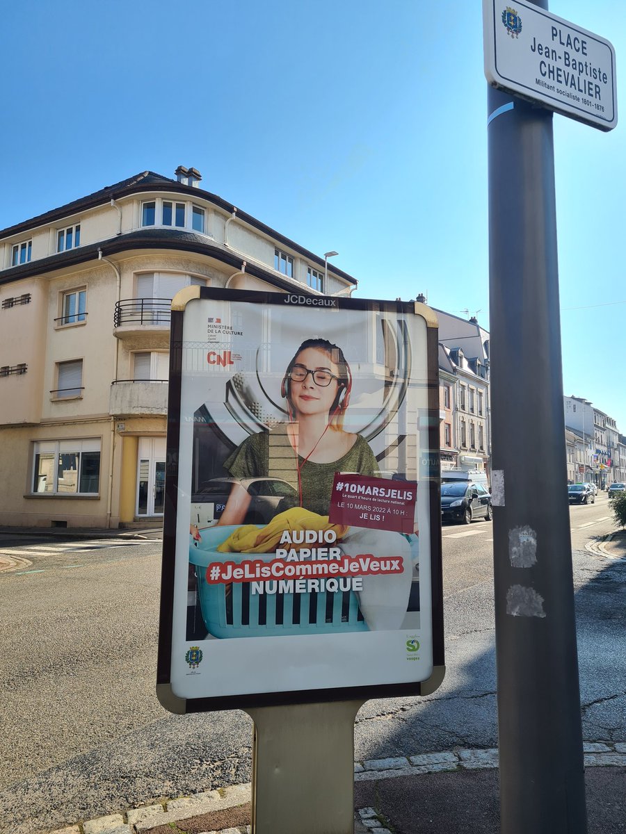 CoudercOlivier's tweet photo. J-6 avant #10marsjelis ! À Saint-Dié-des-Vosges aussi on se prépare à lire le 10 mars à 10h. 
@LeCNL @david_valence #LectureGrandeCause #JeLisCommeJeVeux https://t.co/XbGmB2jlfZ