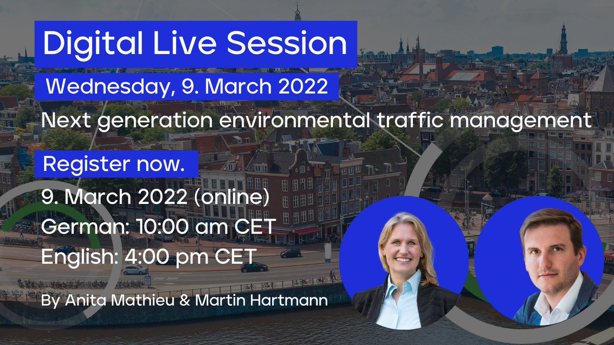 yunextraffic's tweet photo. Register now for our Digital Live Session on "Next generation environmental traffic management":
📅 9. March 22
➡ German session (10:00 am CET): https://t.co/6wyLZb3bU0
➡ English session (4:00 pm CET): https://t.co/TdewFr9Xnd
#intertraffic22 #MobilityRevolution @intertraffic https://t.co/RtwaII4Cf9