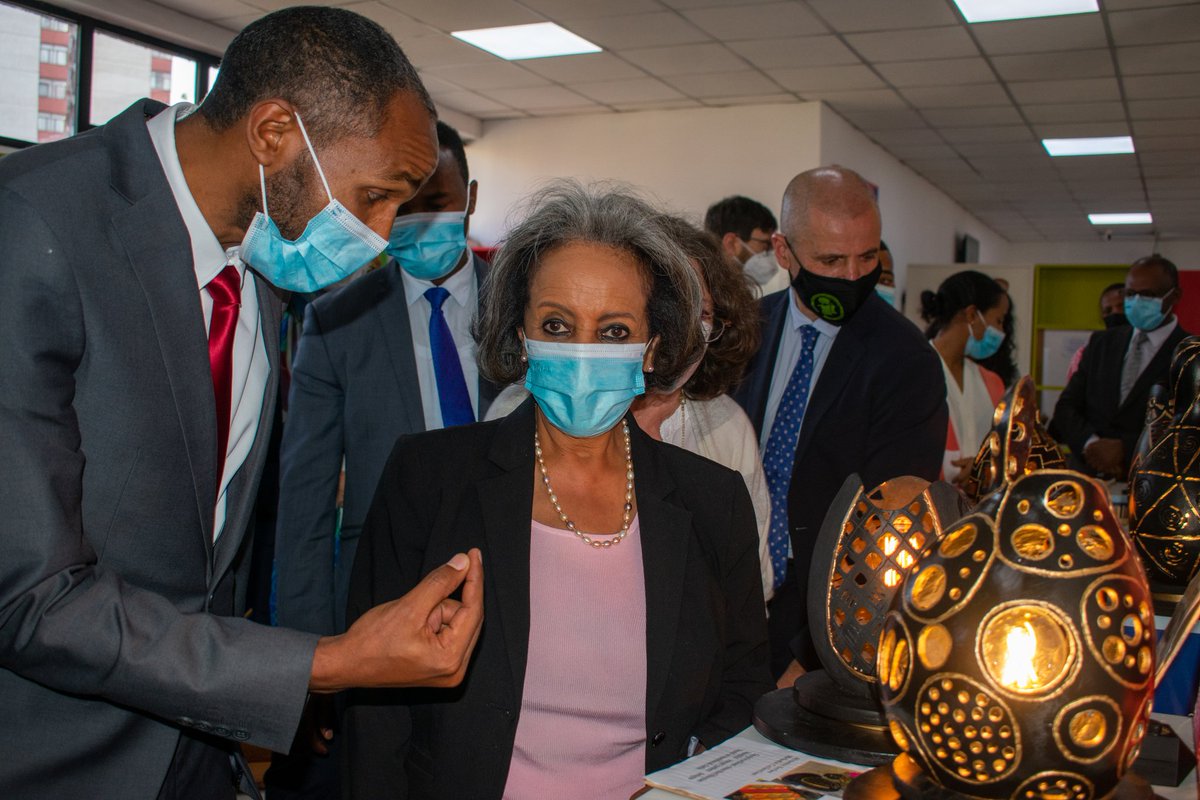 kendillamps's tweet photo. Our handmade in Ethiopia, luxury and high-end lamps displayed inside the @creativehubet while President Sahlework Zewde and H.E. Italian Vice Minister of Foreign Affairs &amp; International Cooperation came to visit.
@MarinaSereni 
@POEthiopia https://t.co/m2gXWle1Y7