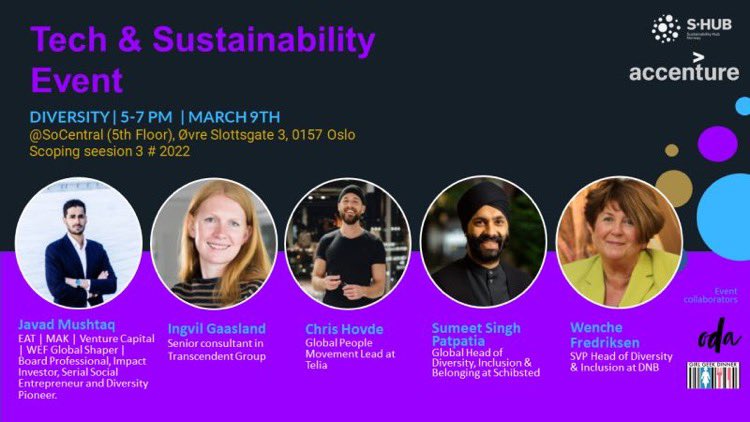 Sook Berge Buer (@sookbuer) on Twitter photo Are u a #CTO #tech leader head of #innovation or senior level professional?
Come join us at @SentralenOslo for <a href="/SHub_No/">Sustainability Hub</a> scoping session on Tech & #Sustainability March 9th kl.17-20 🌱🌍♻️ Free admission
👉🏼 bit.ly/S-Hub_March9
<a href="/AccentureNO/">AccentureNorge</a> <a href="/odanettverk/">ODA-Nettverk</a> <a href="/OsloGirlGeek/">GirlGeekDinnersOslo</a> <a href="/EATforum/">EAT</a> Are u a #CTO #tech leader head of #innovation or senior level professional?
Come join us at @SentralenOslo for <a href="/SHub_No/">Sustainability Hub</a> scoping session on Tech & #Sustainability March 9th kl.17-20 🌱🌍♻️ Free admission
👉🏼 bit.ly/S-Hub_March9
<a href="/AccentureNO/">AccentureNorge</a> <a href="/odanettverk/">ODA-Nettverk</a> <a href="/OsloGirlGeek/">GirlGeekDinnersOslo</a> <a href="/EATforum/">EAT</a>